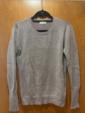 Calvin Klein Metallic Dusty Rose Knit Sweater